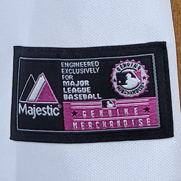 MLB Majestic Pink White Boston Red Sox Short Sleeve Baseball Jersey - XL - Picture 10 of 12